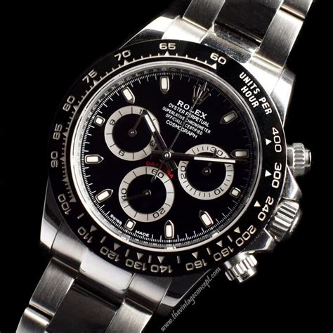 rolex cosmograph daytona black dial ceramic bezel|rolex daytona 116520 bezel.